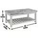 Canova Gray Rectangular Marble Coffee Table