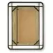 Beelman Black and Brown Rectangular Accent Wall Mirror