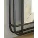 Beelman Black and Brown Rectangular Accent Wall Mirror