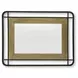 Beelman Black and Brown Rectangular Accent Wall Mirror
