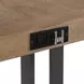 Eden Dune and Black 72" Rectangular Bar Table with USB Charging
