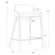 Glenwood Ivanhoe Pine Upholstered Counter Height Stool