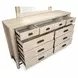 Sunset Cove Sanibel Brown and Gray 9 Drawer Dresser with Rectangular Mirror