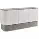 Monolith Ivory 3 Door Buffet with 1 Drawer and 3 Shelves