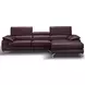 A761 Italian Leather Maroon Mini Chaise RAF Sectional
