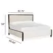 Timberlyn Espresso and Cream King Upholstered Panel Bed