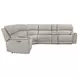 Easton Steamboat Quartz Leather 7 Piece Modular Zero Gravity Power Reclining Sectional with USB Charging