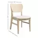 West End Ivory and Natural Maple Upholstered Side Chair Set of 2