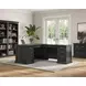 Abby Black Pedestal L Shape Desk