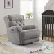 Abby Slate Triple Power Glider Recliner with USB Port