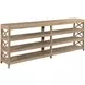Hidden Treasures Light Stain Rectangular Console Table