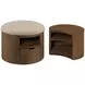 Hidden Treasures Duo Medium Stain Round Ottoman Table