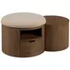 Hidden Treasures Duo Medium Stain Round Ottoman Table