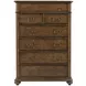 Commonwealth Medium Stain Upholstered Panel Bedroom Set
