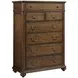 Commonwealth Medium Stain Upholstered Panel Bedroom Set