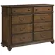 Commonwealth Medium Stain Upholstered Panel Bedroom Set