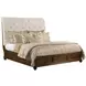Commonwealth Medium Stain Upholstered Panel Bedroom Set
