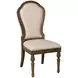 Commonwealth Kirkman Beige Performance Fabric Dining Side Chair with Nailhead Trim