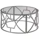 Domaine Gray Round Glass Top Cocktail Table