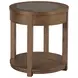 Foster Medium Stain Round Glass Top End Table