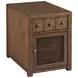 Foster Medium Stain 1 Drawer Rectangular Chairside Chest Table