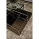 Cleo Brown Square Glass Top Cocktail Table