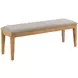 Kafe Cappuccino Performance Fabric Upholstered Dining Bench