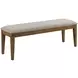 Kafe Gray 56" Upholstered Performance Fabric Dining Bench
