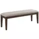 Kafe Mocha Performance Fabric Upholstered Dining Bench