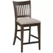 Kafe Mocha Performance Fabric Rake Back Counter Height Dining Chair
