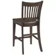 Kafe Mocha Performance Fabric Rake Back Counter Height Dining Chair