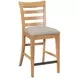 Kafe Cappuccino Performance Fabric Ladder Back Counter Height Stool
