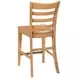 Kafe Cappuccino Performance Fabric Ladder Back Counter Height Stool