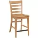 Kafe Cappuccino Performance Fabric Ladder Back Counter Height Stool