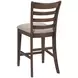 Kafe Mocha Performance Fabric Ladder Back Counter Height Dining Chair