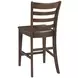 Kafe Mocha Performance Fabric Ladder Back Counter Height Dining Chair