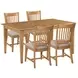 Kafe Cappuccino 60" Rectangular Leg Dining Room Set
