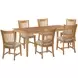 Kafe Cappuccino 80" Rectangular Leg Extendable Dining Room Set