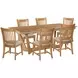 Kafe Cappuccino 80" Rectangular Trestle Extendable Dining Room Set