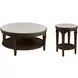 Giselle Sable And Nickel Faux Stone Top Occasional Table Set
