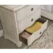 Helene Creme Breve 3 Drawer Nightstand with USB Charging