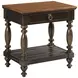 Warren Bridgetown Black and Heritage Maple Bedside Table with 1 Drawer