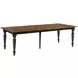 Nicholas Bridgetown Black and Heritage Maple Rectangular Extendable Dining Table
