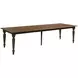 Nicholas Bridgetown Black and Heritage Maple Rectangular Extendable Dining Table