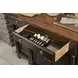 Harrison Bridgetown Black and Heritage Maple 4 Door Credenza