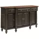Nicholas Bridgetown Black and Heritage Maple Rectangular Extendable Dining Room Set