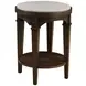 Giselle Sable And Nickel Faux Stone Top Chairside Table