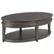 Serra Hamilton Soft Black Oval Coffee Table with Casters
