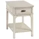 Serra Hamilton Classic White Rectangular Charging Chairside Table