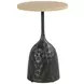 Hidden Treasures Essential Beige and Black Round Accent Table